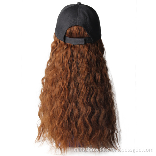 Promotion price synthetic hair baseball cap wig,braided wigs,female fiber hair on sale